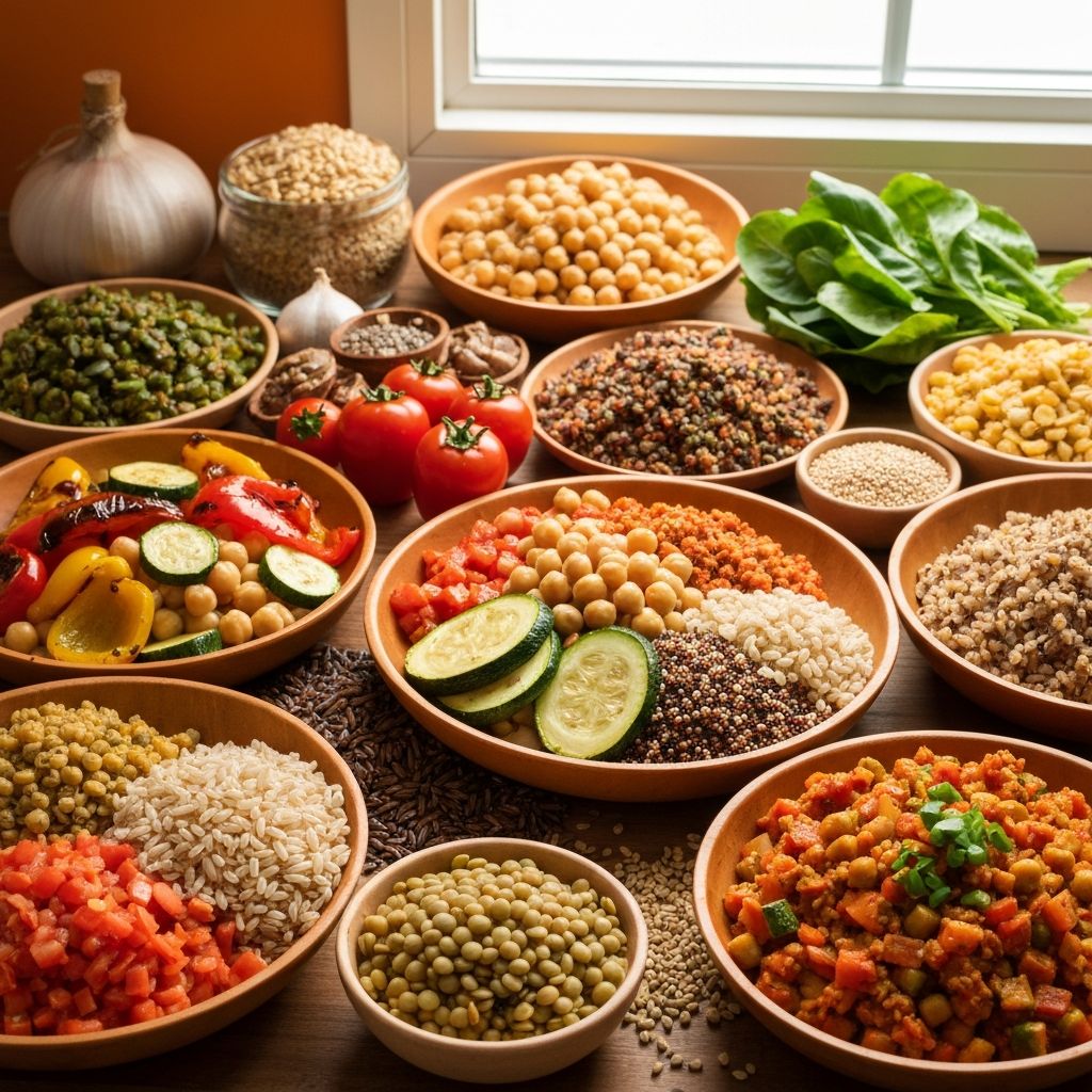 Traditional foods from diverse global cuisines